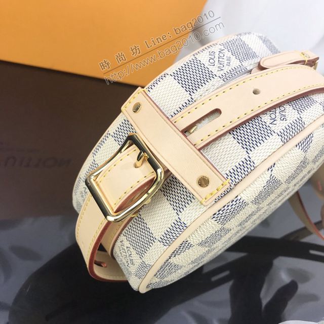 LV包 lv新款女包 BoteChapeauSouple手袋 LV棋盤格圓形挎包  ydh3474